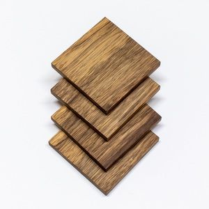 Handmade Black Limba Drink Coaster Set